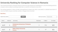 UPT, cea mai bună universitate din România în domeniile informaticii, calculatoarelor și electronicii